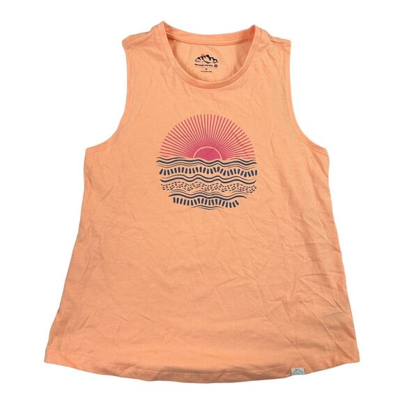 Mountain & Isles Tops - Mountain & Isles Womens TShirt Sz M Tank Top Sunset Hiking Camping Outdoors